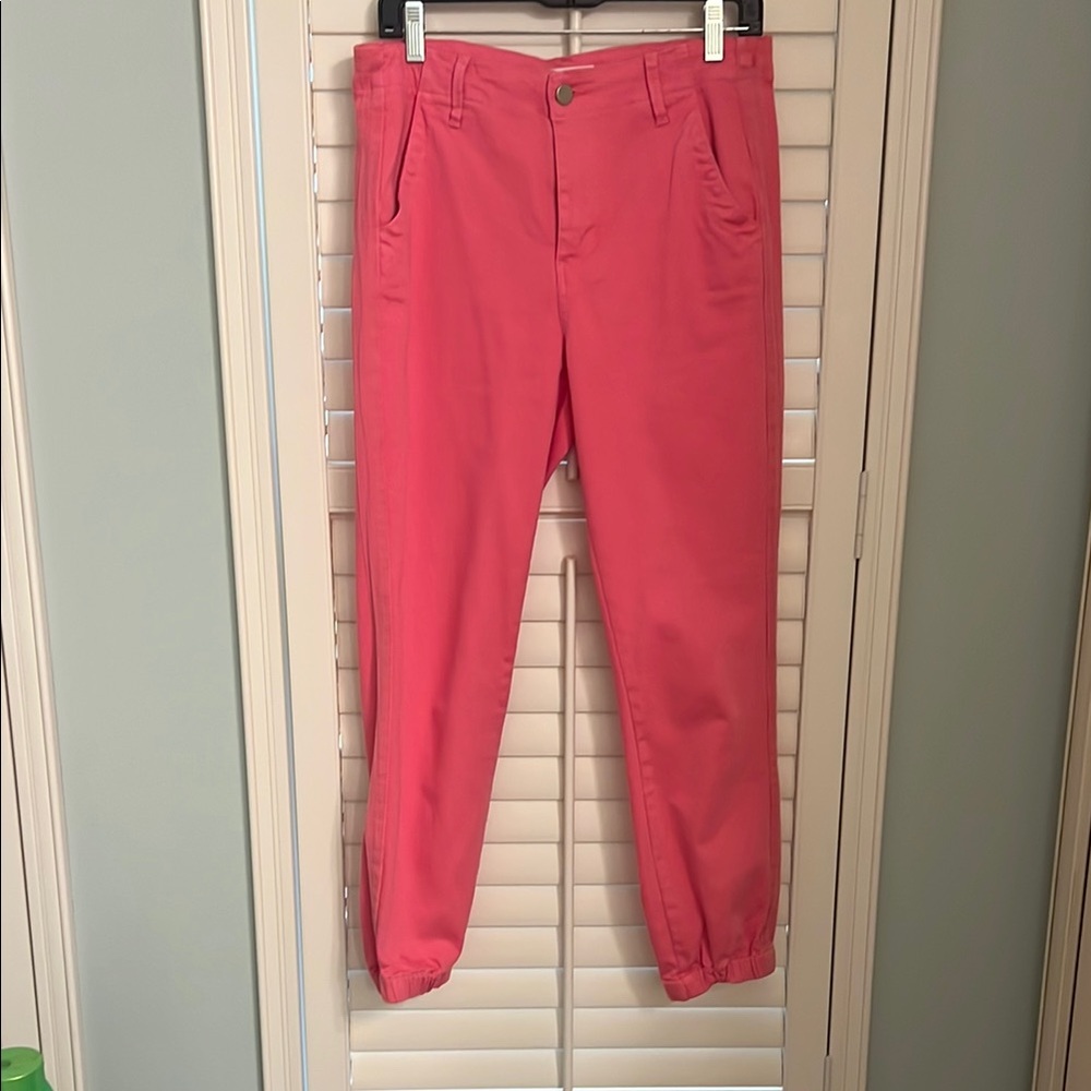 🔴 LAST CHANCE Risen Pink Denim Jogger Style Pants SZ 7/28 NWOT